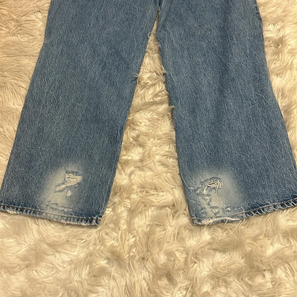 Zara Blue Wide Leg High Waisted Jeans Classic‎ Denim Women’s Size 4